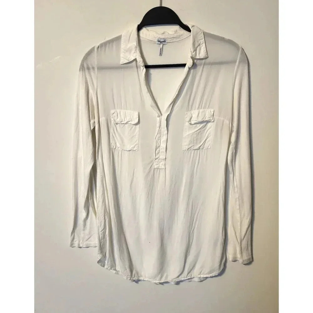 Splendid White Button Down Top Small 1L NWOT